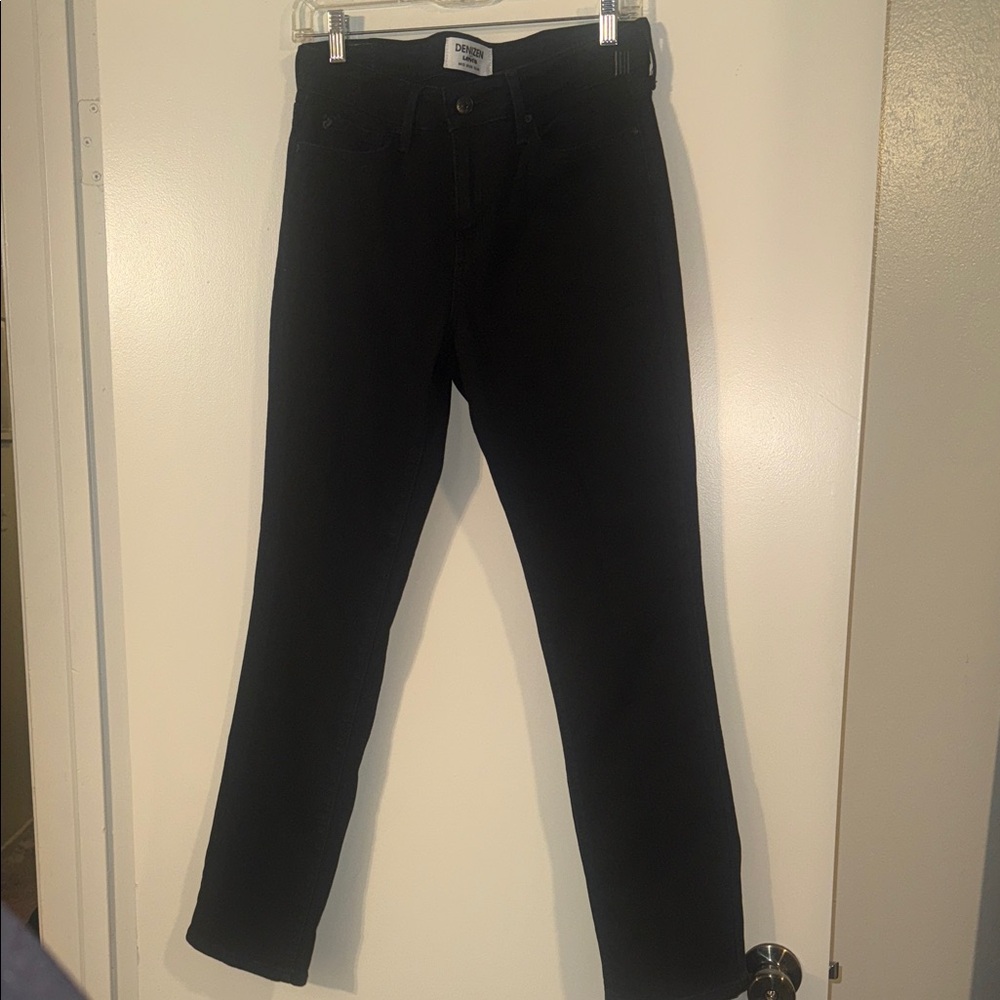 Levi's Denizen Black Mid Rise Slim Jeans